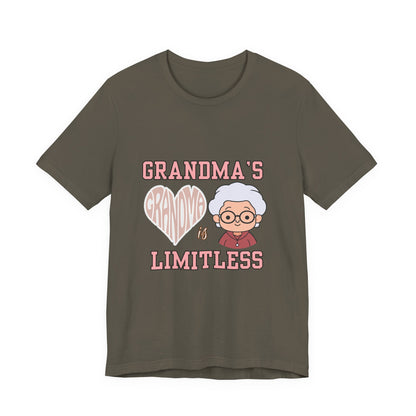 Grandma's Limitless Love Unisex Tee, Cute Grandmother Gift, Family Reunion Shirt, Mother's Day Tee, Comfortable Everyday Wear, [...]