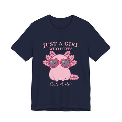 Cute Axolotl Tee for Girls, Just a Girl Who Loves, Unisex Jersey T-Shirt, Animal Lover Gift, Casual Summer Shirt, Adorable Graphic [...]