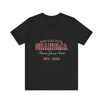 Vintage Soul Grandma Tee - Forever Young Heart, Birthday Gift, Family Reunion, Mothers Day Gift, Cute Grandma Shirt