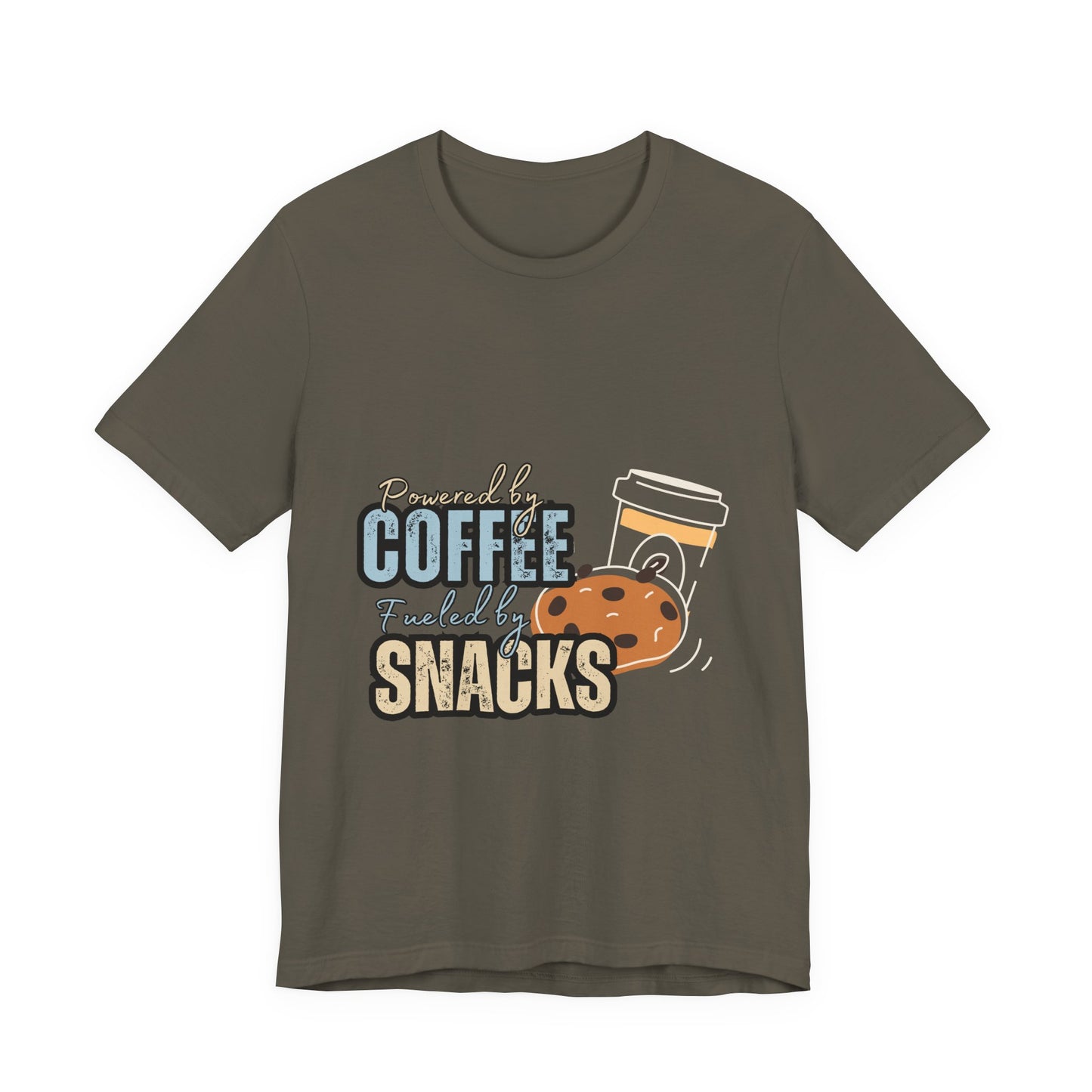 Coffee & Snacks Unisex Tee | Fun Graphic Shirt | Perfect for Coffee Lovers | Kitchen Gift | Foodie Apparel