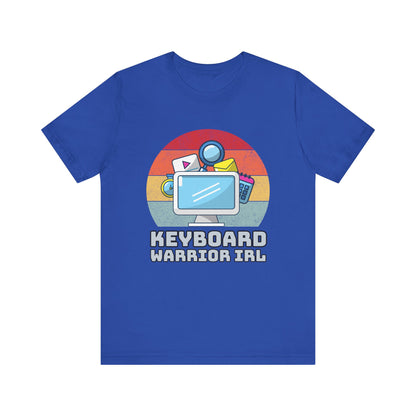 Playful Keyboard Warrior Tee, Gamer Shirt, Geek Fashion, Cute Coding Gift, Unisex Casual Tee, Retro Gaming Apparel