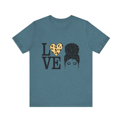 Love Print Girl Tee, Cute Gift for Dates, Casual Everyday Wear, Valentine's Day Top, Unique Fashion Statement for Ladies