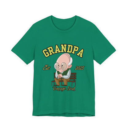 Vintage Grandpa Tee, Unisex Short Sleeve T-Shirt, Gift for Grandpa, Father's Day Outfit, Family Reunion Apparel, Nostalgic T-Shirt