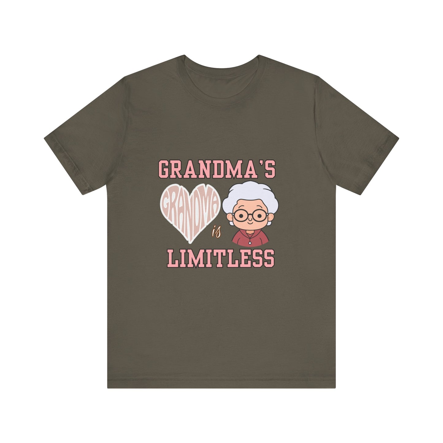 Grandma's Limitless Love Unisex Tee, Cute Grandmother Gift, Family Reunion Shirt, Mother's Day Tee, Comfortable Everyday Wear, [...]