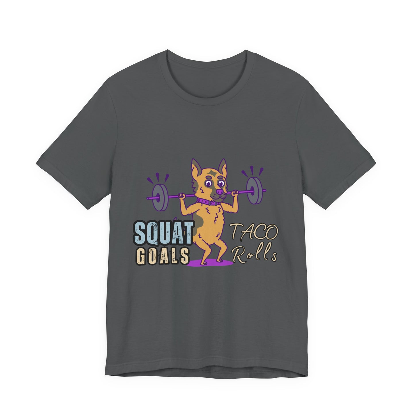 Funny Fitness T-Shirt | Squat Goals Taco Rolls Tee | Gym Humor Shirt, Workout Gift, Unisex Activewear, Fitness Motivation