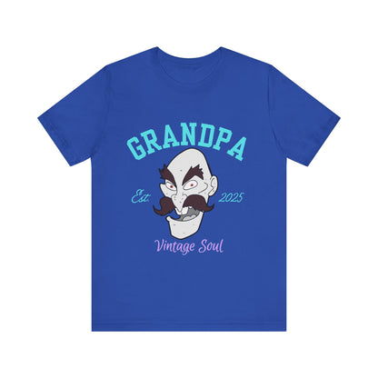 Grandpa Est 2025 Vintage Soul Tee, Funny Grandpa Gift, Unisex T-Shirt, Father's Day, Vintage Style, Gift for Grandpa