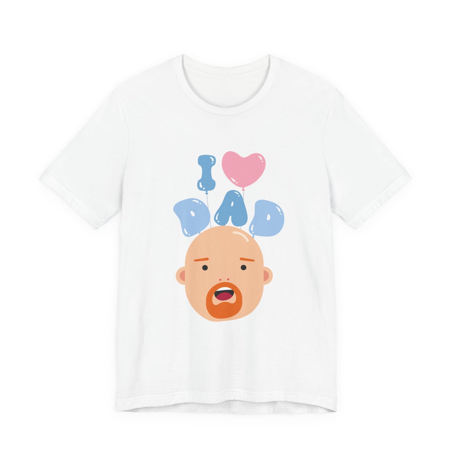 I Love Dad Tee - Perfect Gift for Father's Day, Dad's Birthday, Family Gatherings, Casual Wear, Unisex Jersey Short Sleeve Shirt