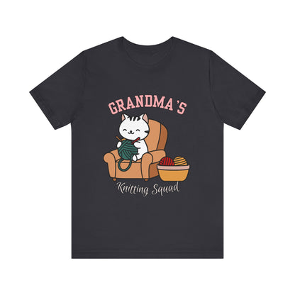 Grandma's Knitting Squad Tee - Comfy T-Shirt for Craft Lovers, Gift for Granny, Yarn Enthusiast, Knitting Club, Cozy Apparel