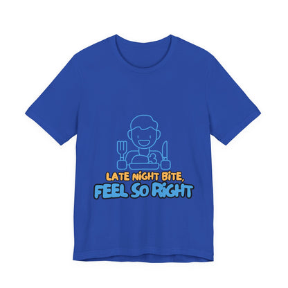 Late Night Bite Unisex Tee, Funny Foodie T-Shirt, Casual Dining Shirt, Gift for Food Lovers, Men’s/Female Tops