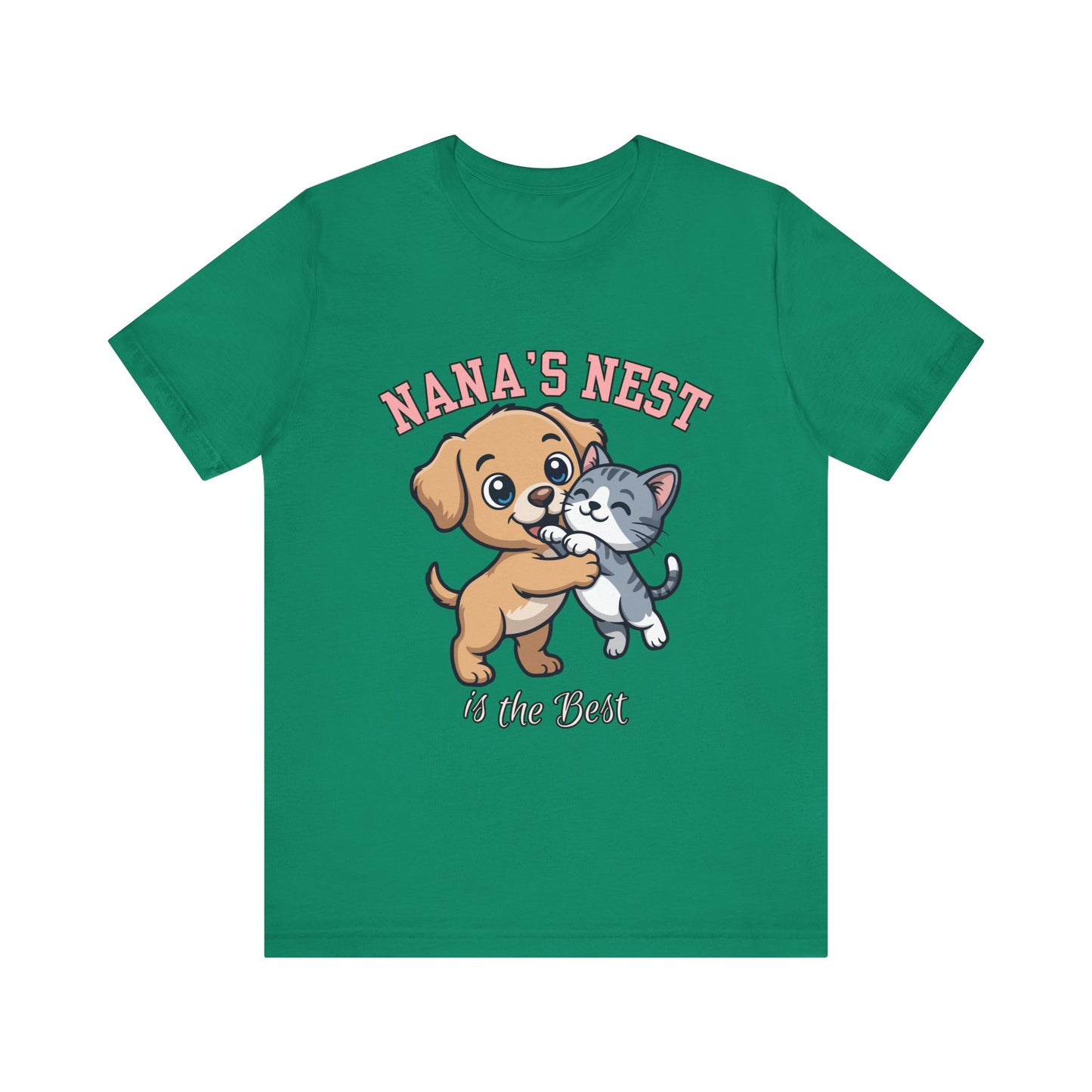 Nana's Nest Pets Unisex Tee, Cute Pet Lover T-Shirt, Gift for Dog and Cat Lovers, Family Reunion Shirt, Birthday Gift Idea