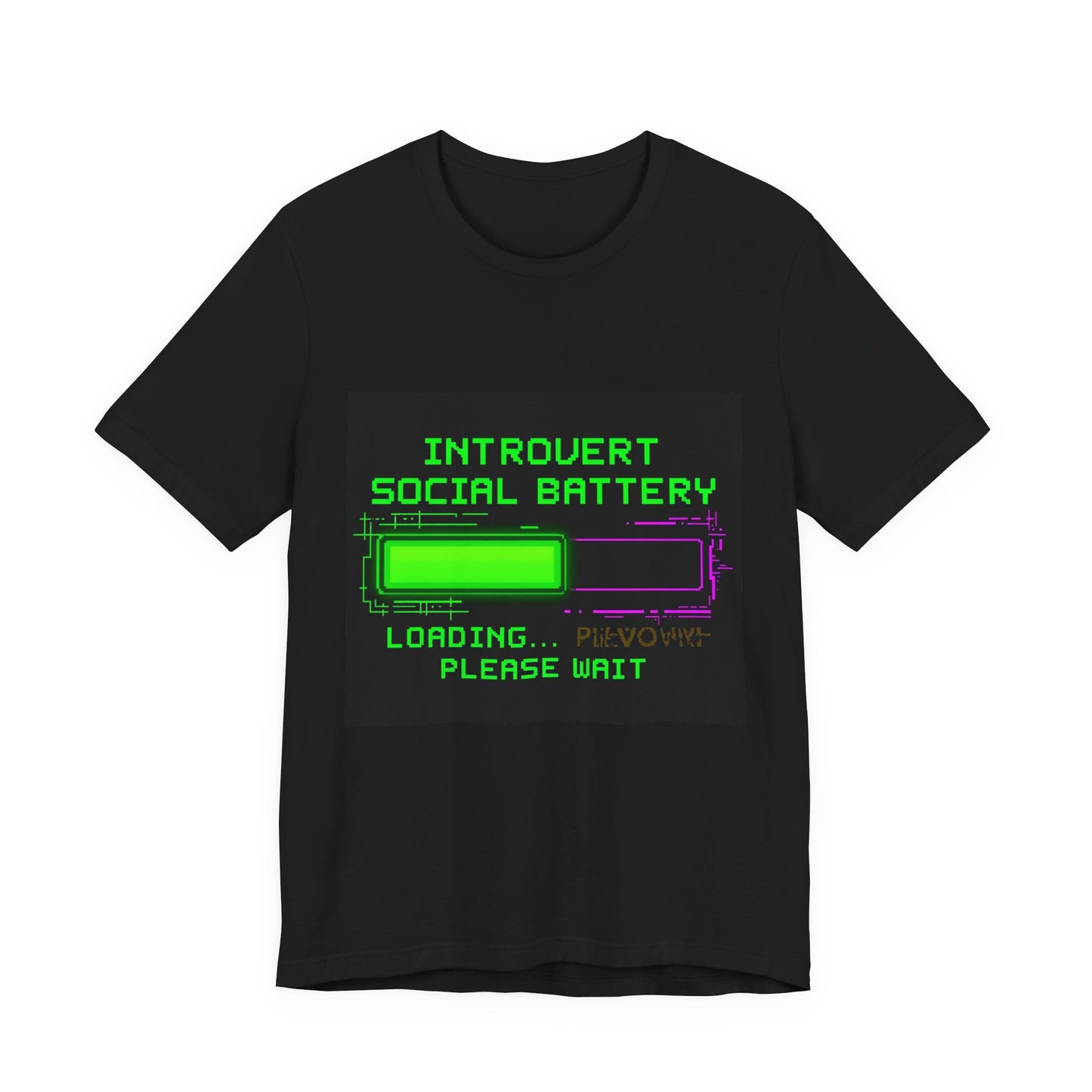 Introvert Social Battery Tee, Unisex T-Shirt, Geeky Graphic Tee, Fun Casual Wear, Introvert Gift, Comfortable Everyday Shirt