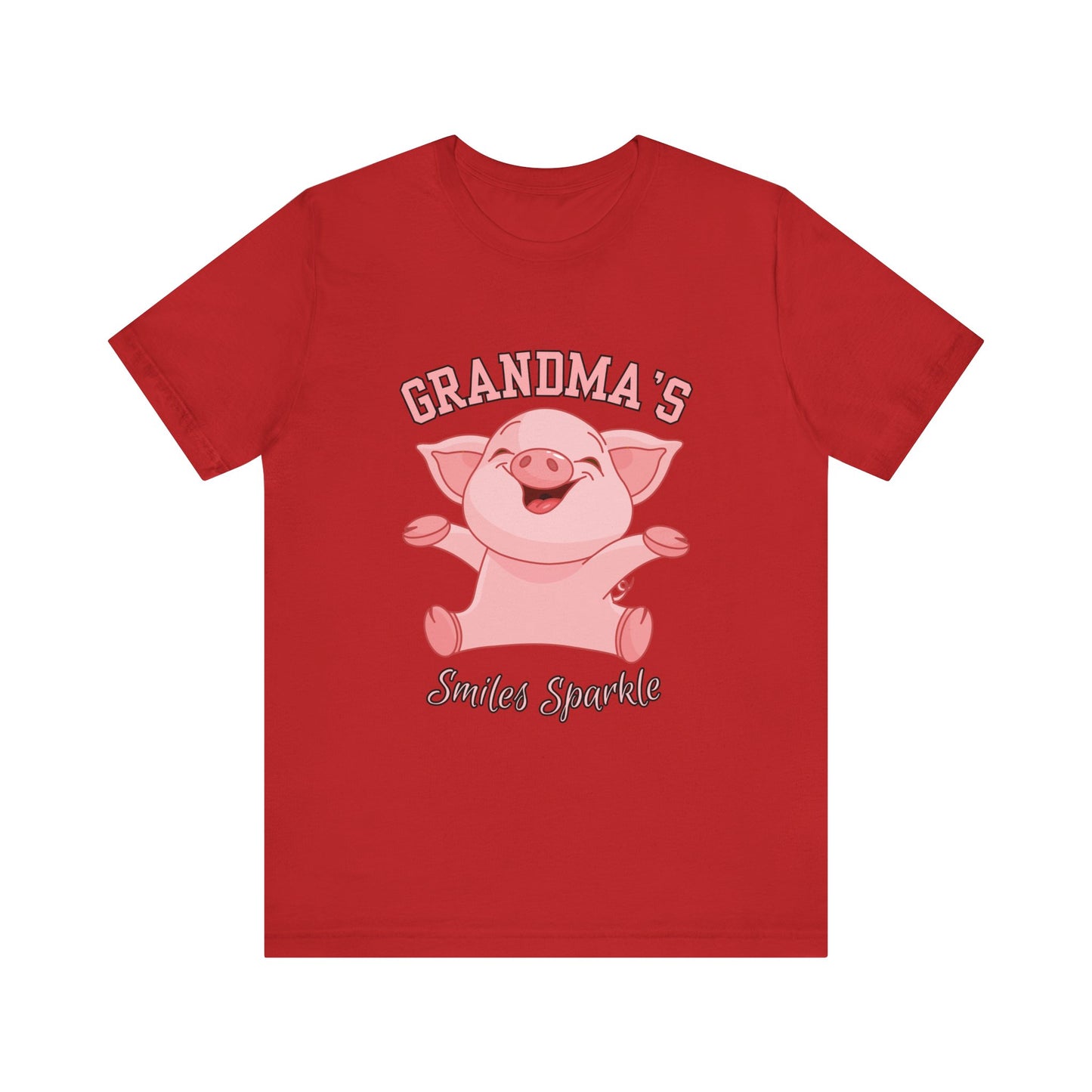 Grandma's Smiles Short Sleeve Tee, Cute Gift for Grandma, Family Gathering Shirt, Birthday Gift, Casual Wear, Fun Tee