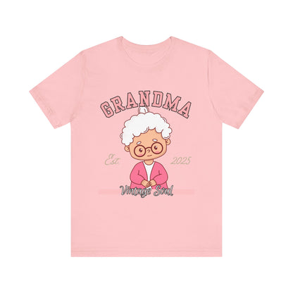 Vintage Grandma Unisex Tee - Perfect for Grandparents Day, Birthday Gift, Family Reunion Shirt, Cute Cartoon Design, Fun Casual Wear