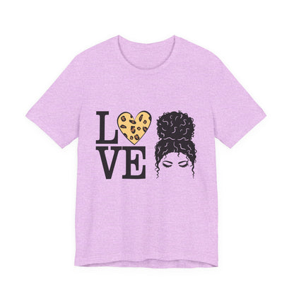 Love Print Girl Tee, Cute Gift for Dates, Casual Everyday Wear, Valentine's Day Top, Unique Fashion Statement for Ladies