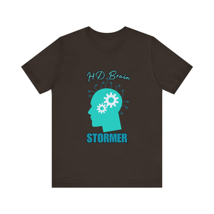 HD Brain Stormer Tee, Funny Unisex T-Shirt, Gift for Tech Lovers, Unique Geeky Apparel, Casual Brainstorming Shirt
