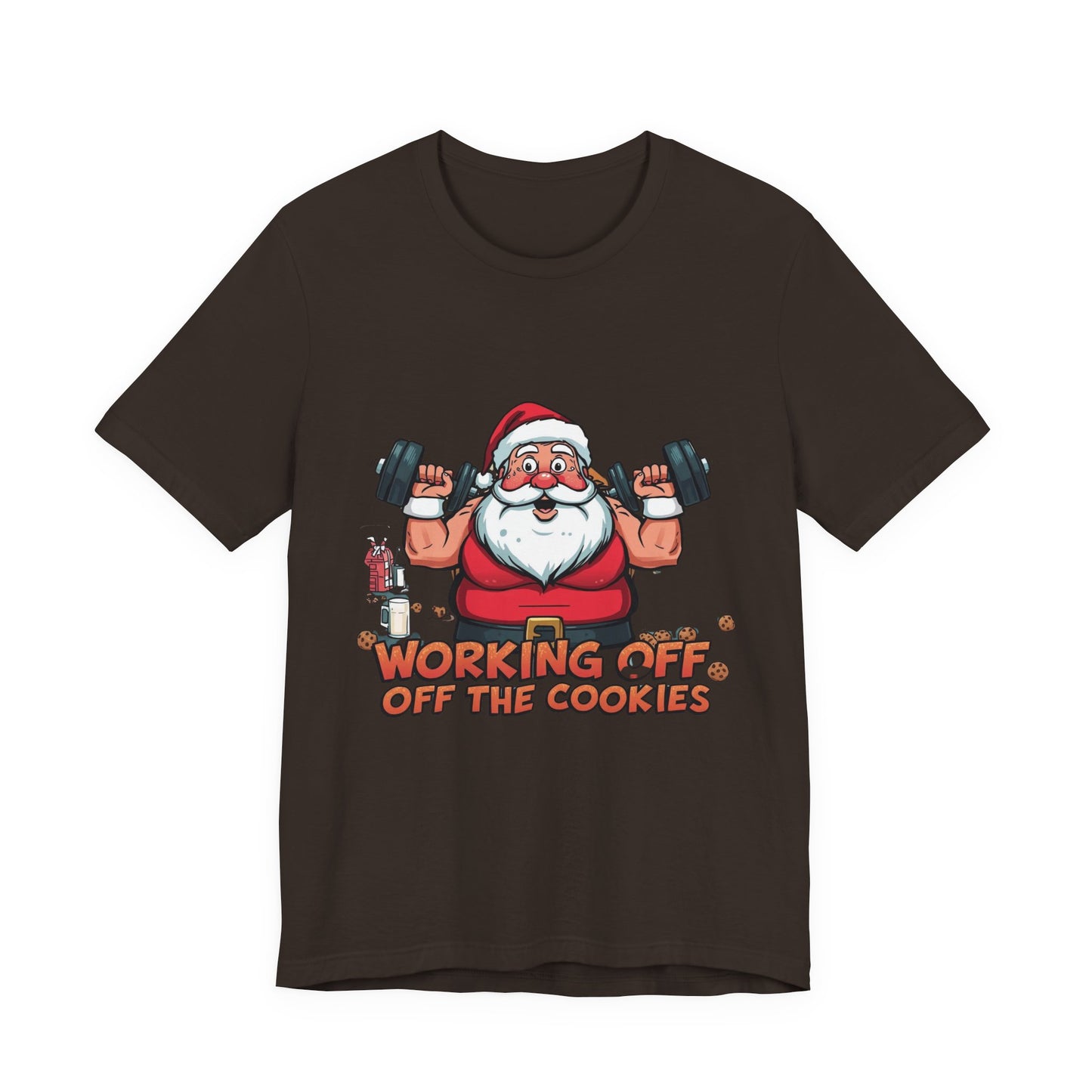 Unisex Tee Santa Funny Cookies Design T-Shirt