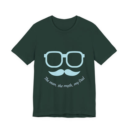 Dad Myth Short Sleeve Tee, Father's Day Gift, Unisex T-Shirt, Funny Dad Shirt, Casual Dad Apparel, Gift for Him