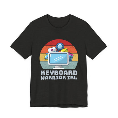 Playful Keyboard Warrior Tee, Gamer Shirt, Geek Fashion, Cute Coding Gift, Unisex Casual Tee, Retro Gaming Apparel