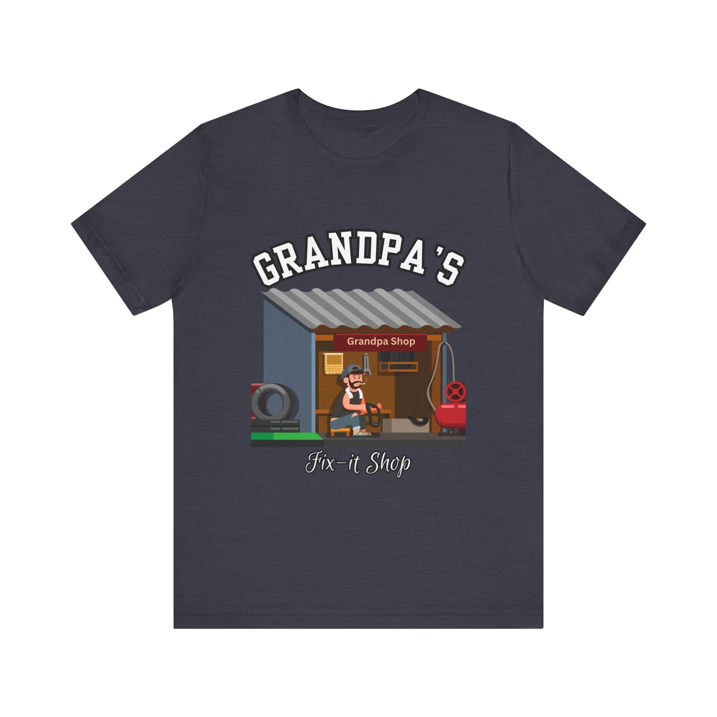 Grandpa's Fix-It Shop T-Shirt, Unisex Tee, Gift for Grandfather, Father's Day Gift, Mechanic Shirt, Family Humor Shirt