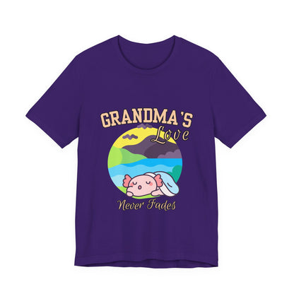 Grandma's Love Unisex Jersey Tee, Cute Gift for Grandma, Birthday Gift, Family Reunion, Comfortable Casual Tee, Heartwarming Apparel