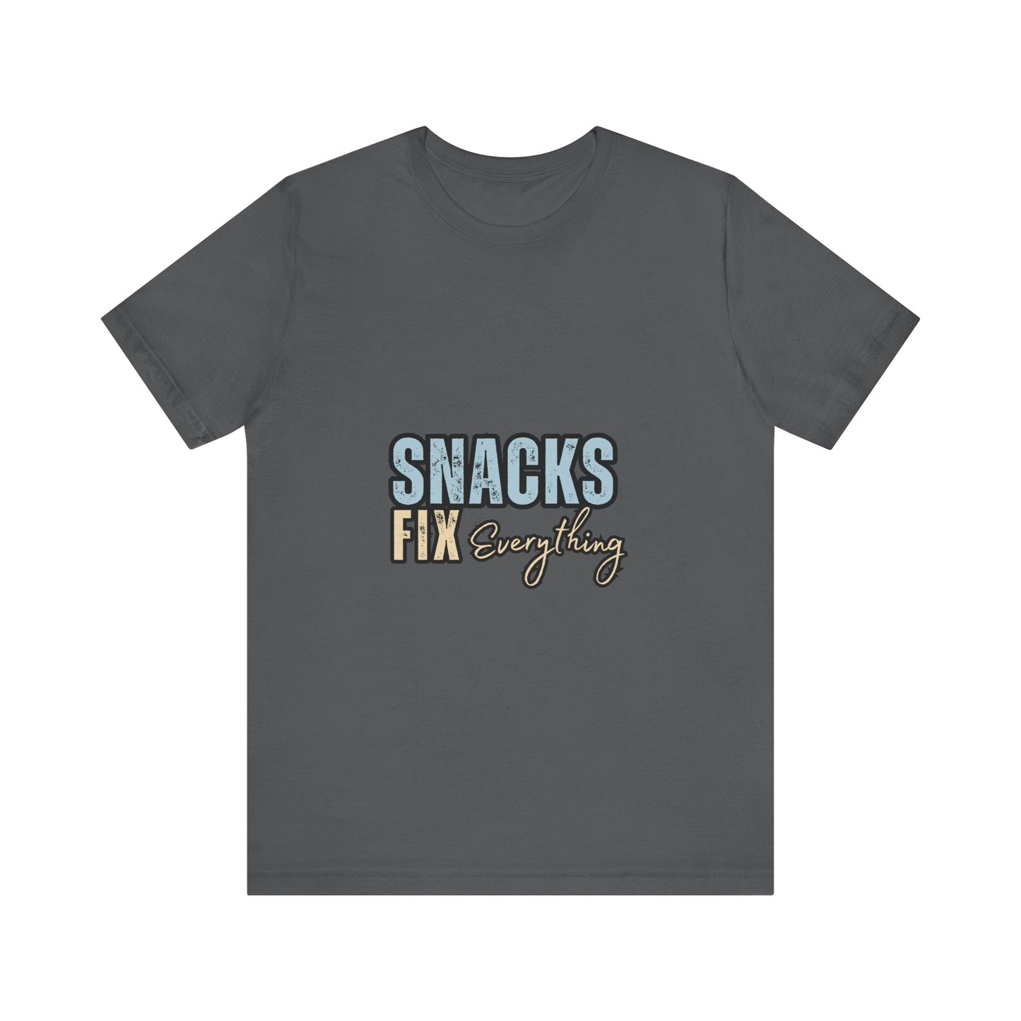 Funny Snack-Themed Unisex Tee, Ideal Gift for Food Lovers, Perfect for Casual Wear, Parties, or Movie Nights