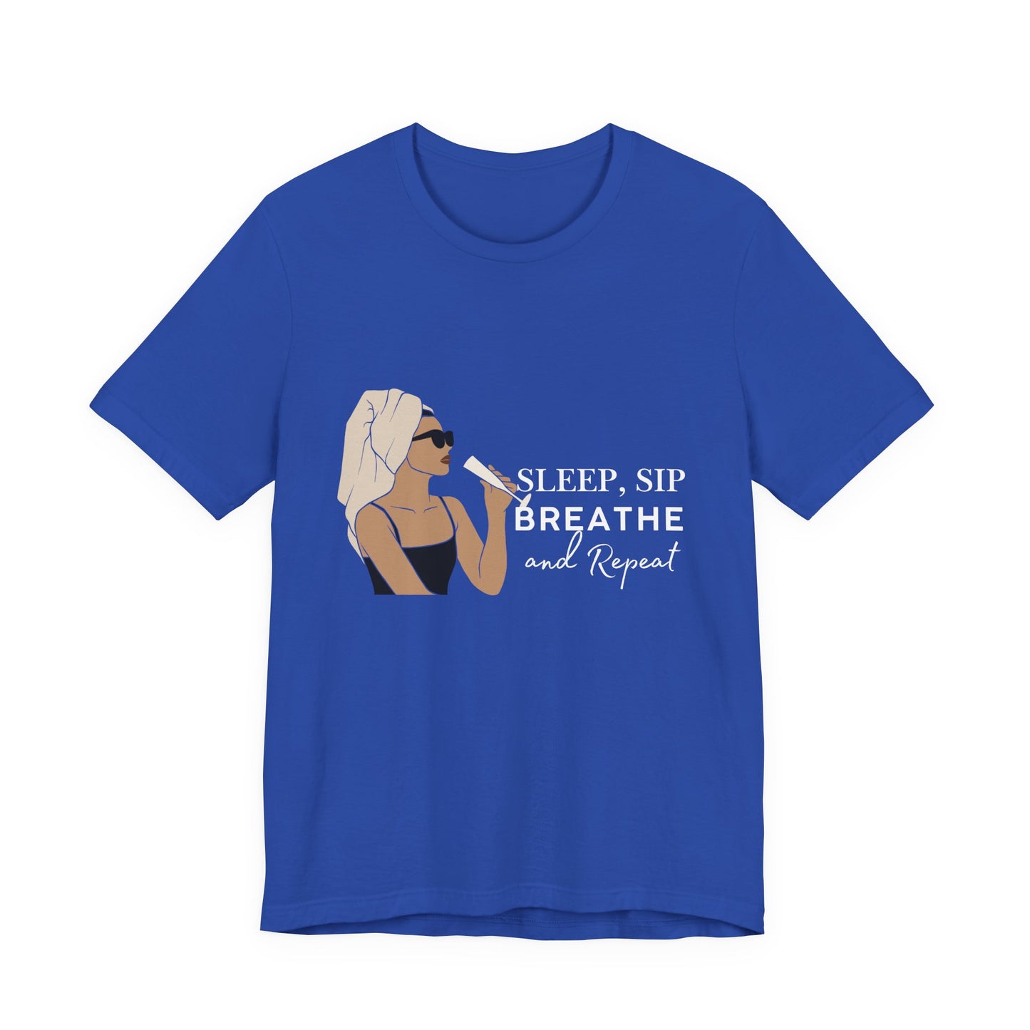 Girl's Sleep & Sip Tee, Relaxation Shirt, Fashionable Weekend Top, Gift for Her, Cozy Lounge Tee, Inspirational Daily Wear
