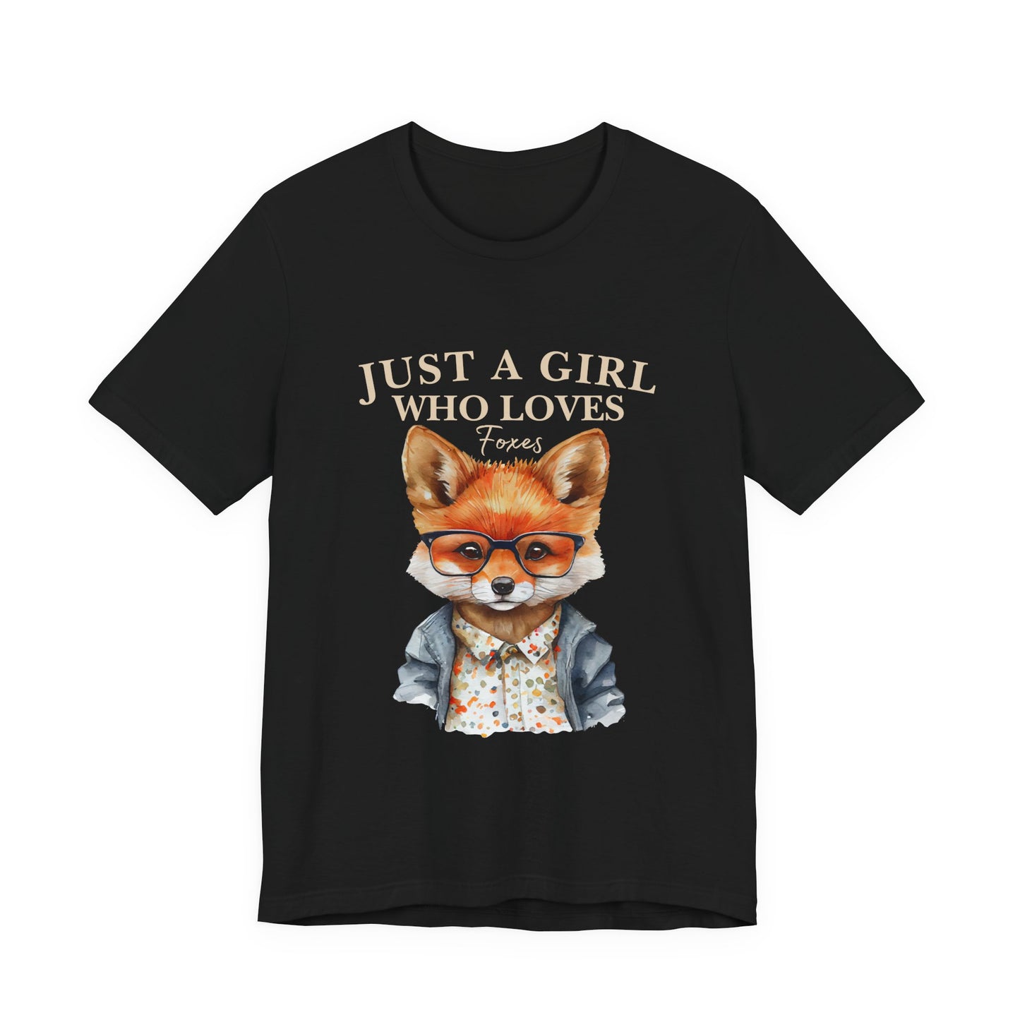Cute Fox Graphic Tee for Animal Lovers, Fun Gift for Girls, Nature Lover Shirt, Animal Themed Apparel, Perfect for Casual Outings