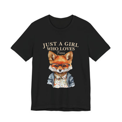 Cute Fox Graphic Tee for Animal Lovers, Fun Gift for Girls, Nature Lover Shirt, Animal Themed Apparel, Perfect for Casual Outings