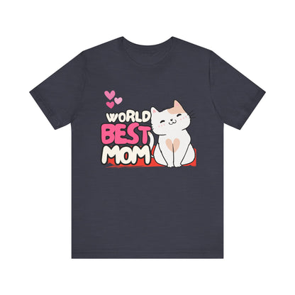 World's Best Mom Kitty Cat Tee, Unisex T-Shirt for Cat Lovers, Mother's Day Gift, Casual Wear, Kids and Moms Matching Shirts, Cute Pet Lover [...]