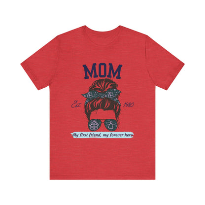 Mom Life Unisex Tee - Est. 1980, Gift for New Moms, Birthday Gift, Casual Wear, Mother's Day Shirt, Trendy Graphic T-Shirt