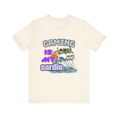 Gaming Is My Cardio Tee, Unisex Graphic T-Shirt for Gamers, Funny Gift for Birthdays, Casual Wear, Unique Gamer Apparel