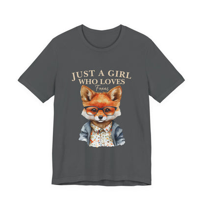 Cute Fox Graphic Tee for Animal Lovers, Fun Gift for Girls, Nature Lover Shirt, Animal Themed Apparel, Perfect for Casual Outings