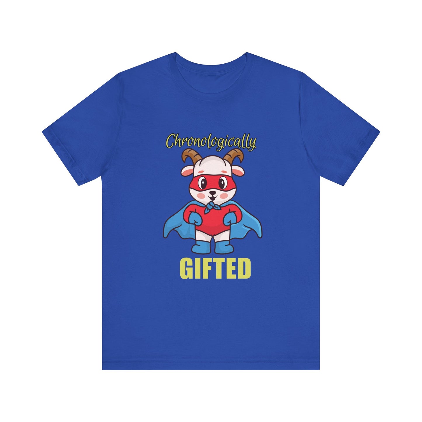 Chronologically Gifted Superhero Tee, Fun T-Shirt for Kids, Birthday Gift, Unisex Short Sleeve, Comfortable Casual Wear, Cute Pet [...]