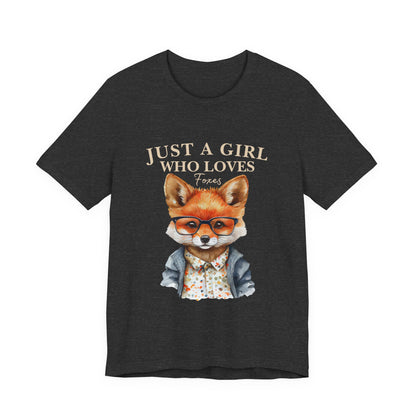 Cute Fox Graphic Tee for Animal Lovers, Fun Gift for Girls, Nature Lover Shirt, Animal Themed Apparel, Perfect for Casual Outings