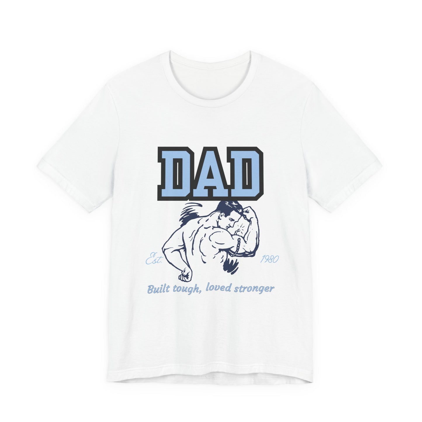 DAD Strong Unisex Jersey Tee, Father's Day Gift, Dad Humor Shirt, Comfortable Casual Top, Birthday Gift Tee, Everyday Wear