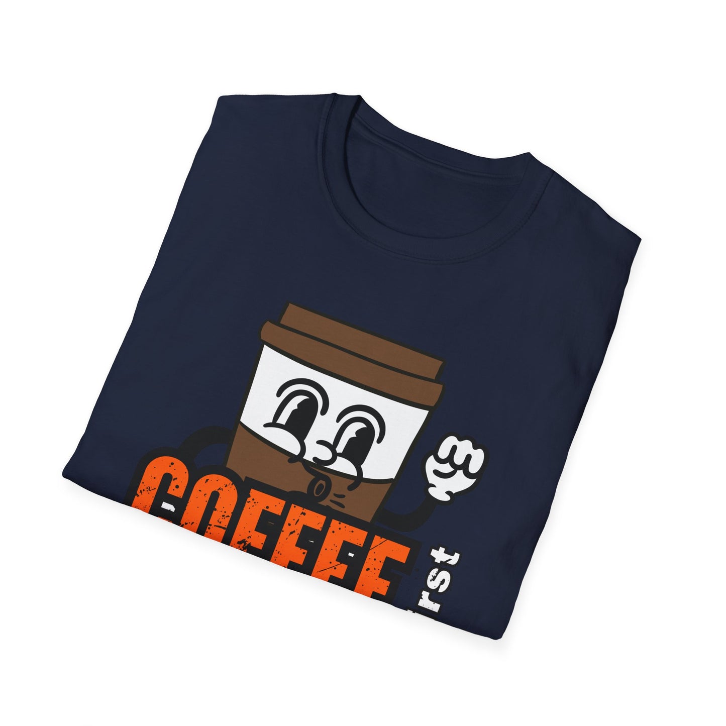 Coffee First Circuits Second Cartoon Unisex T-Shirt, Funny Coffee Tee, Gift for Engineers, Electrician T-shirt