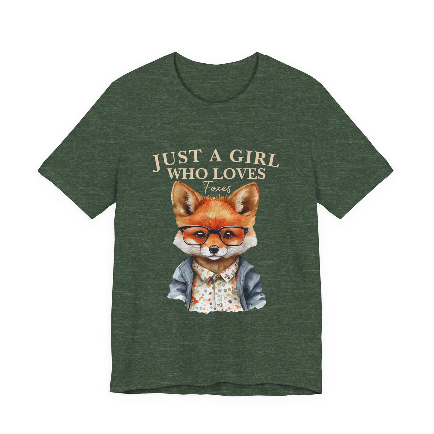 Cute Fox Graphic Tee for Animal Lovers, Fun Gift for Girls, Nature Lover Shirt, Animal Themed Apparel, Perfect for Casual Outings