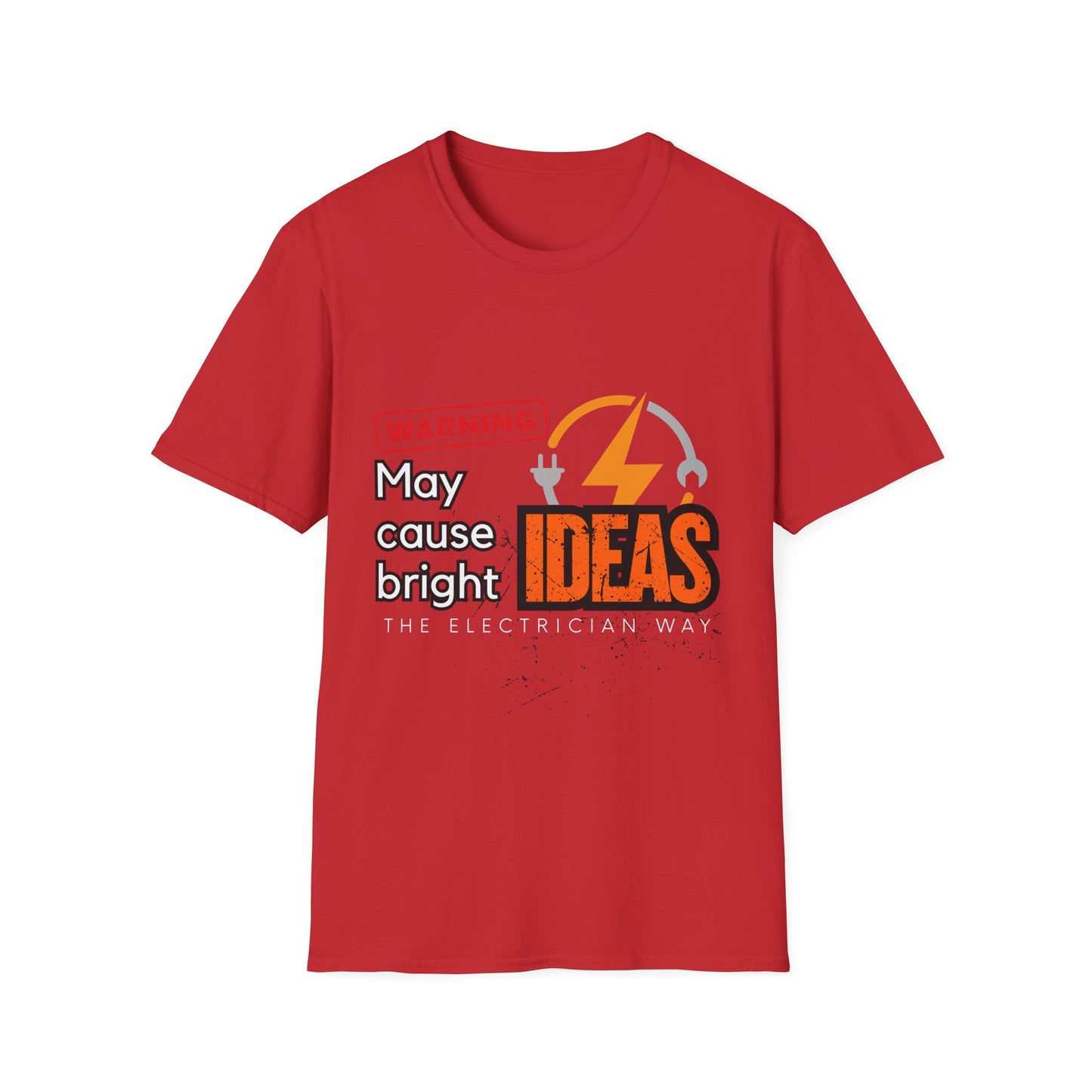 Electrian Warning T-Shirt - May Cause Bright Ideas, Funny Tee, Gift for Creatives, Unisex Apparel, Ideal for Birthdays