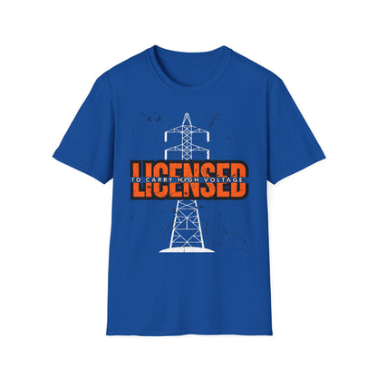 Licensed Electrician Vintage Style Unisex T-Shirt, Casual Wear, Graphic Tee for Everyday Use, Gift for Friends, Trendy Apparel