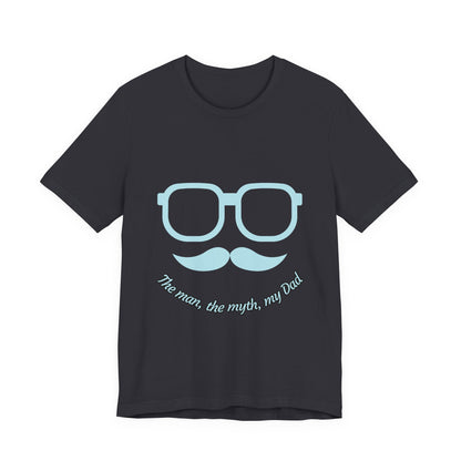 Dad Myth Short Sleeve Tee, Father's Day Gift, Unisex T-Shirt, Funny Dad Shirt, Casual Dad Apparel, Gift for Him