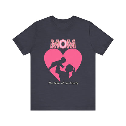 Mom Heart Unisex Tee | Gift for Mom, Mother's Day Shirt, Family Love T-Shirt, Heartwarming Apparel, Cute Mom Gift