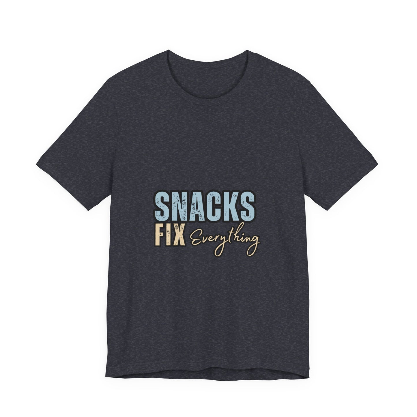 Funny Snack-Themed Unisex Tee, Ideal Gift for Food Lovers, Perfect for Casual Wear, Parties, or Movie Nights