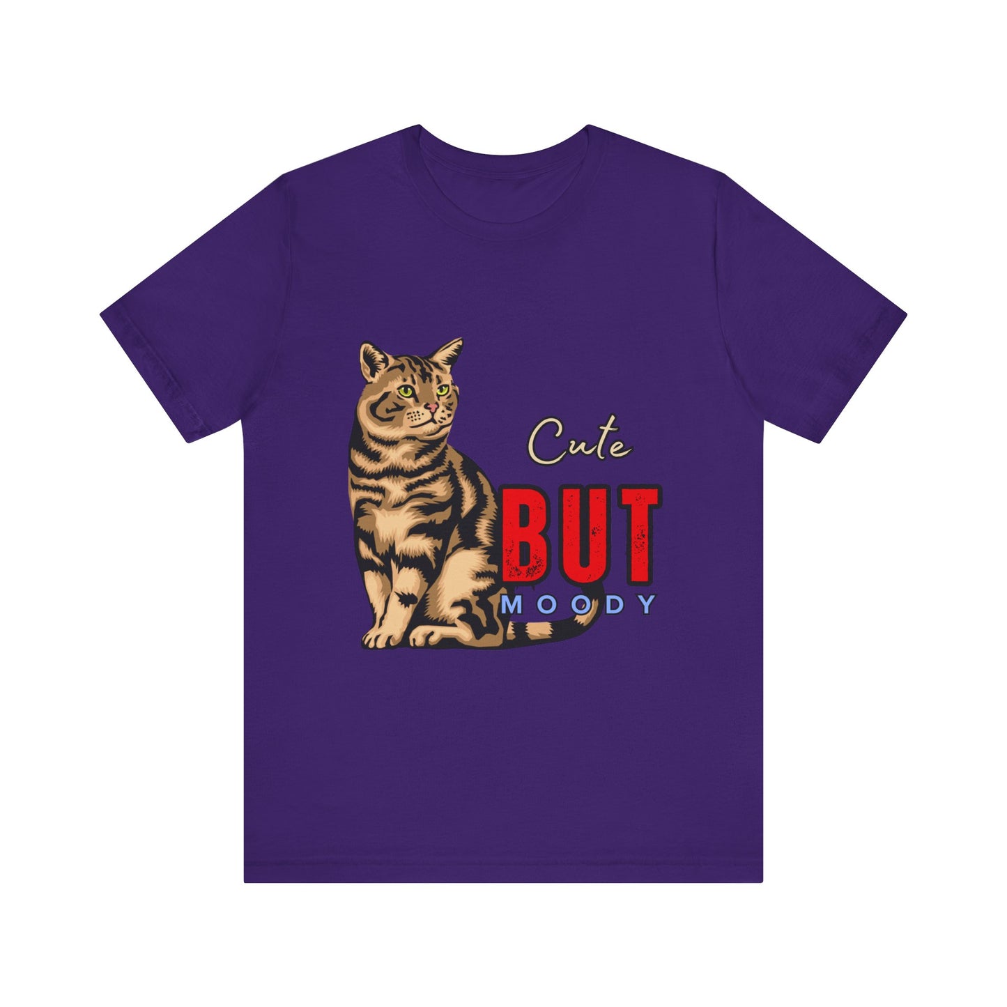 Cute But Moody Cat Tee - Unisex Jersey T-Shirt for Cat Lovers, Funny Pet Shirt, Gift for Cat Owners, Birthday or Holiday Apparel, [...]