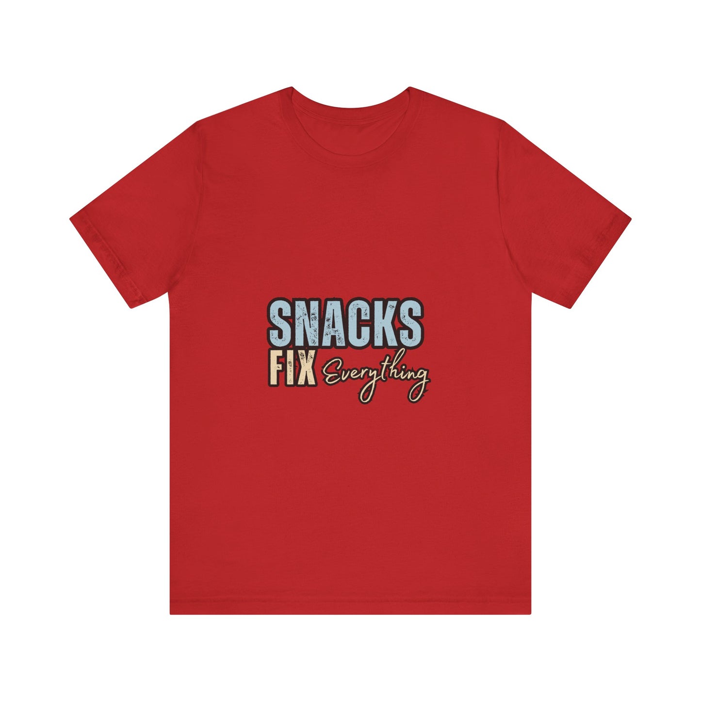 Funny Snack-Themed Unisex Tee, Ideal Gift for Food Lovers, Perfect for Casual Wear, Parties, or Movie Nights