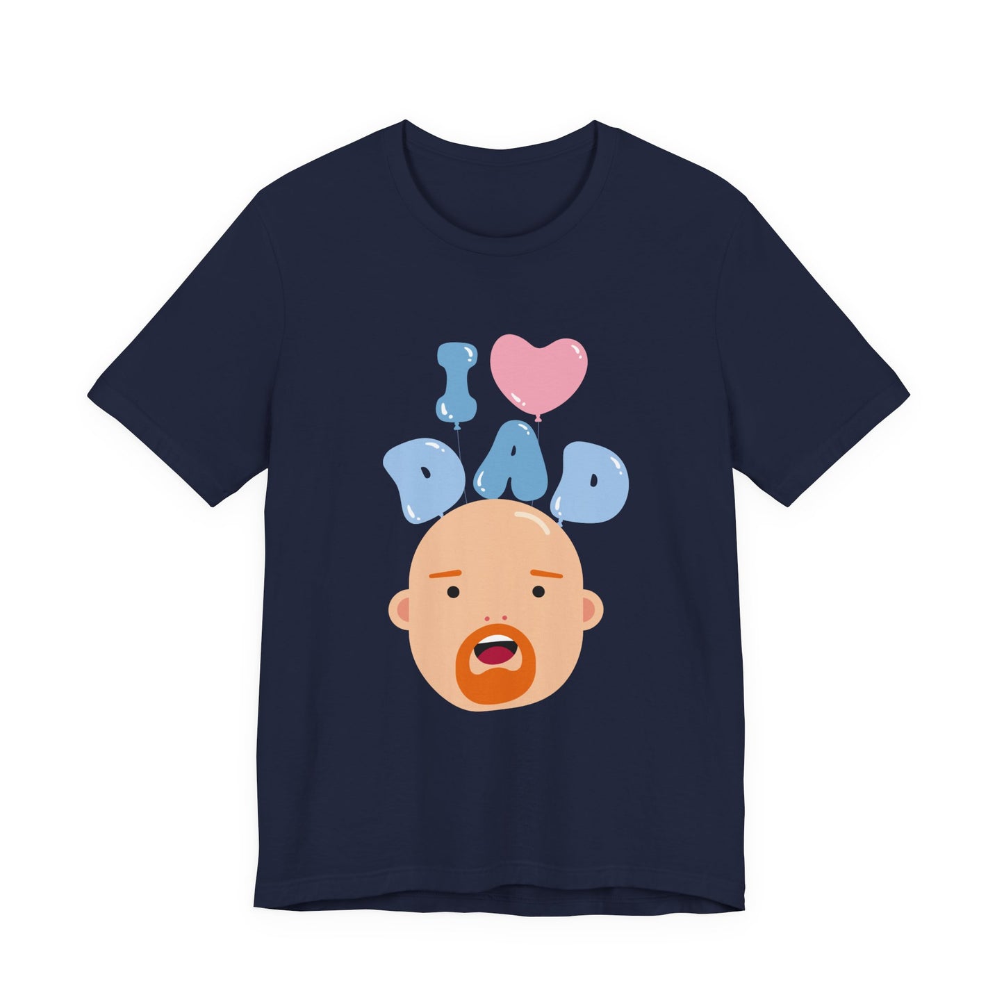 I Love Dad Tee - Perfect Gift for Father's Day, Dad's Birthday, Family Gatherings, Casual Wear, Unisex Jersey Short Sleeve Shirt