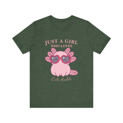 Cute Axolotl Tee for Girls, Just a Girl Who Loves, Unisex Jersey T-Shirt, Animal Lover Gift, Casual Summer Shirt, Adorable Graphic [...]