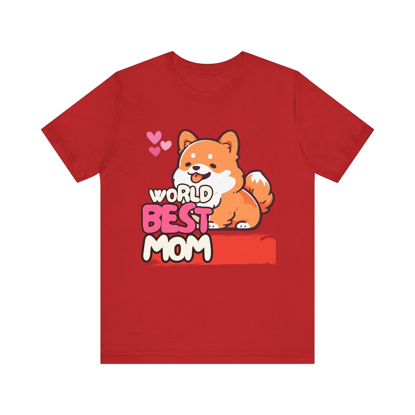 World's Best Mom Tee - Unisex Jersey Short Sleeve Shirt, Gift for Mother's Day, Cute Dog Design, Perfect for Moms, Gifts for Her