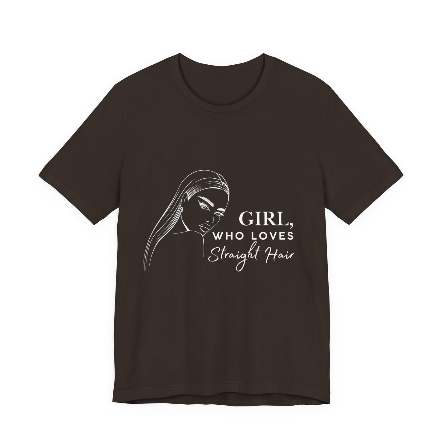 Girl Who Loves Straight Hair Tee, Unisex T-Shirt, Fashion Tee, Hair Lover Gift, Casual Outfit, Trendy Style