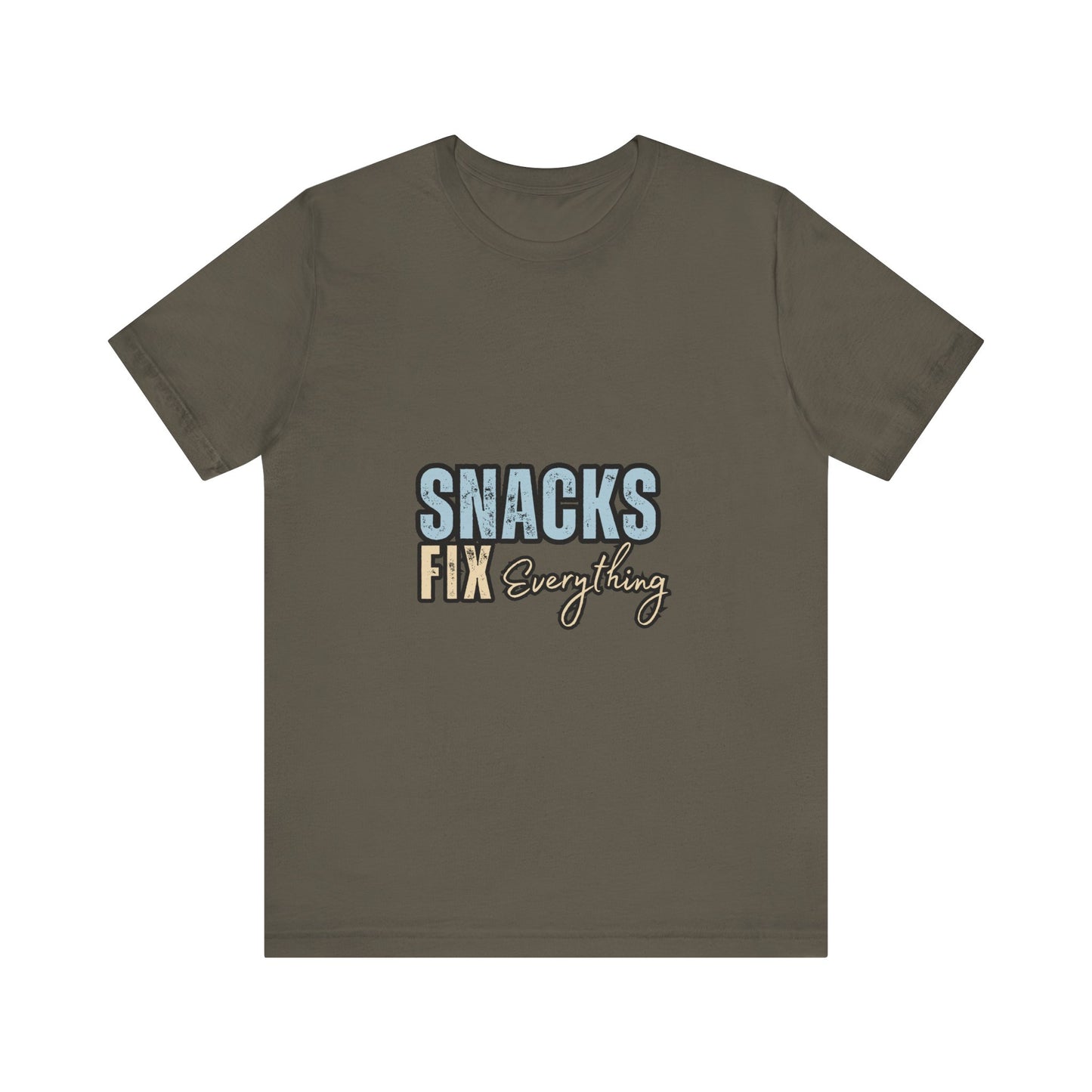 Funny Snack-Themed Unisex Tee, Ideal Gift for Food Lovers, Perfect for Casual Wear, Parties, or Movie Nights