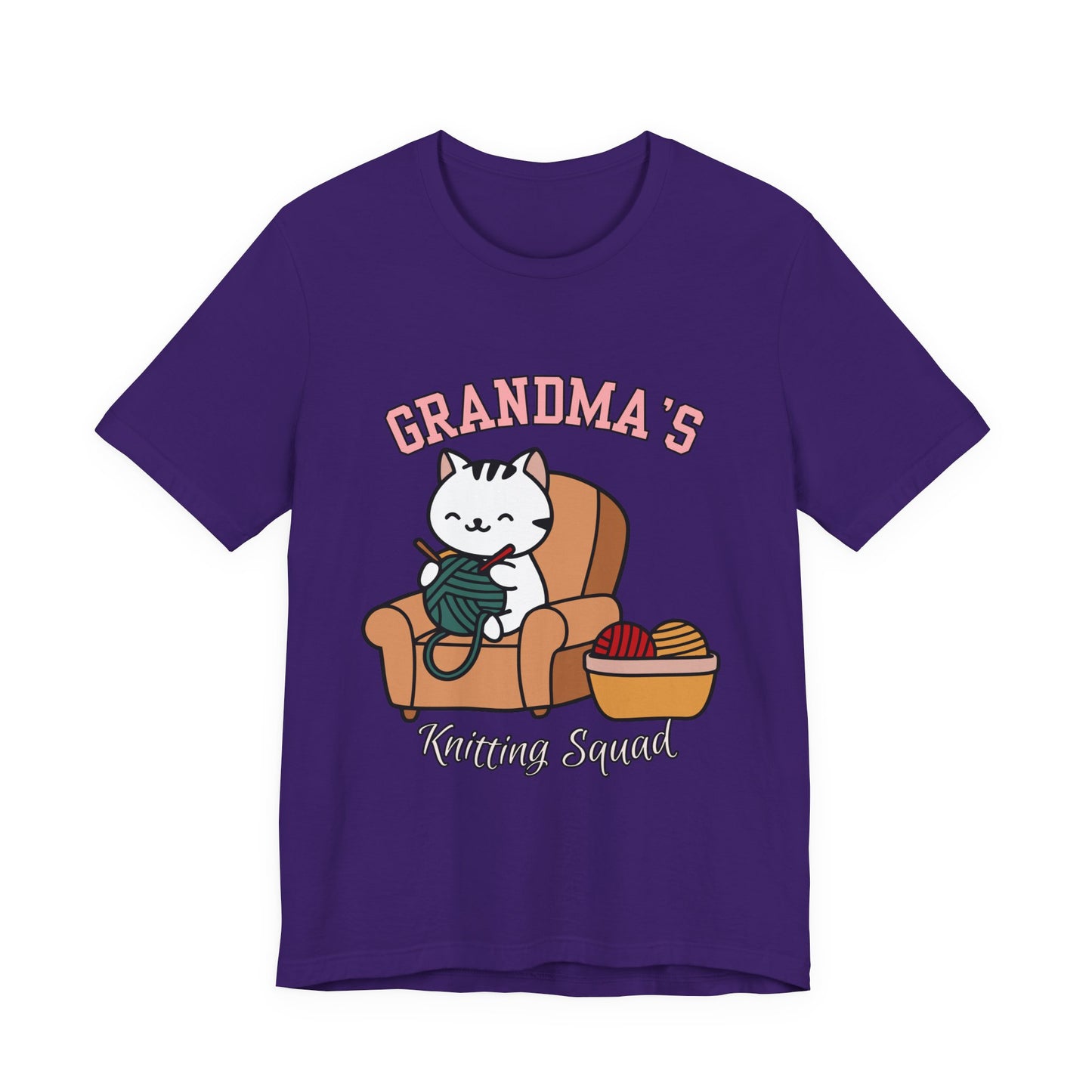 Grandma's Knitting Squad Tee - Comfy T-Shirt for Craft Lovers, Gift for Granny, Yarn Enthusiast, Knitting Club, Cozy Apparel